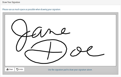 Signature in 2 lines